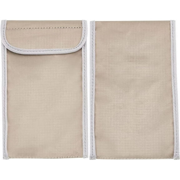 Tactical Mobile Phone Radiation Protection Shielding Bags Anti-tracking Positioning and Detection Disruptive Pattern Mobile Phone Function Pack Silver 18.5x11.2x0.5cm