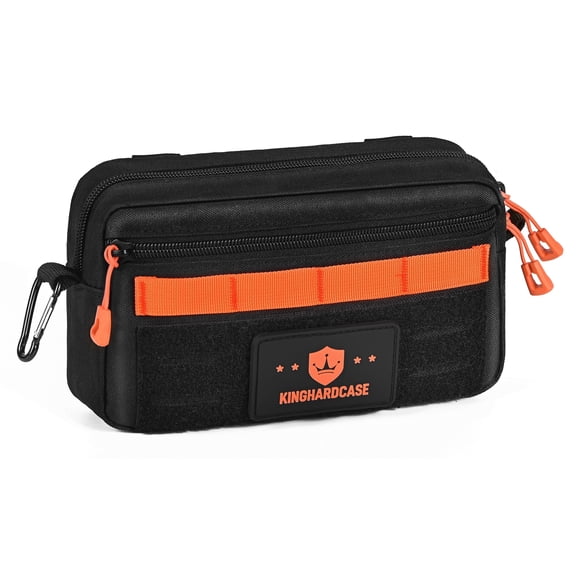 Tactical Molle Admin Pouch, EDC Tool Pouch Bag Horizontal Modular Pouches Made of 1000D Nylon and PU Coating