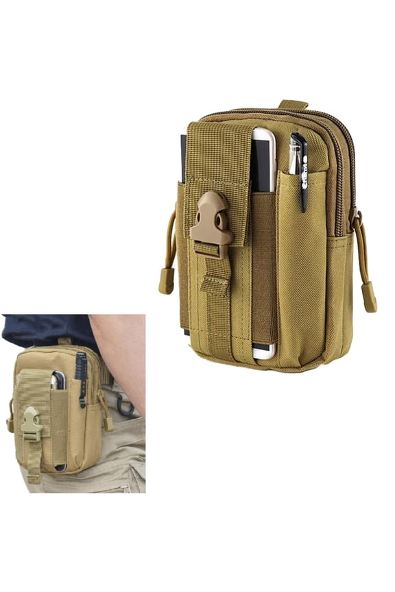 Tactical Molle Pouch, Universal EDC Waist Bag Belt Pouches, Outdoor Belt Bags Gear Tool Gadget Pocket with Cell Phone Holster