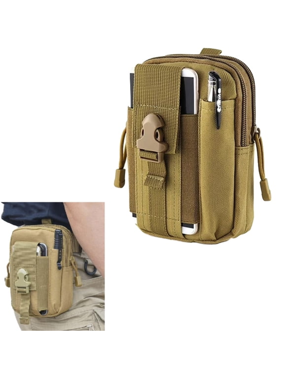 Tactical Molle Pouch, Universal EDC Waist Bag Belt Pouches, Outdoor Belt Bags Gear Tool Gadget Pocket with Cell Phone Holster