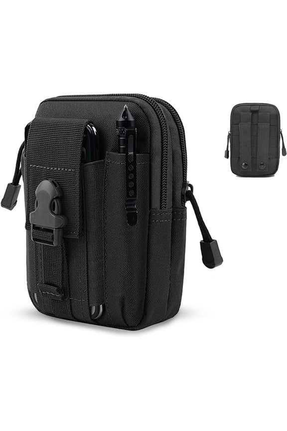 Tactical Molle Pouch, Universal EDC Waist Bag Belt Pouches, Outdoor Belt Bags Gear Tool Gadget Pocket with Cell Phone Holster