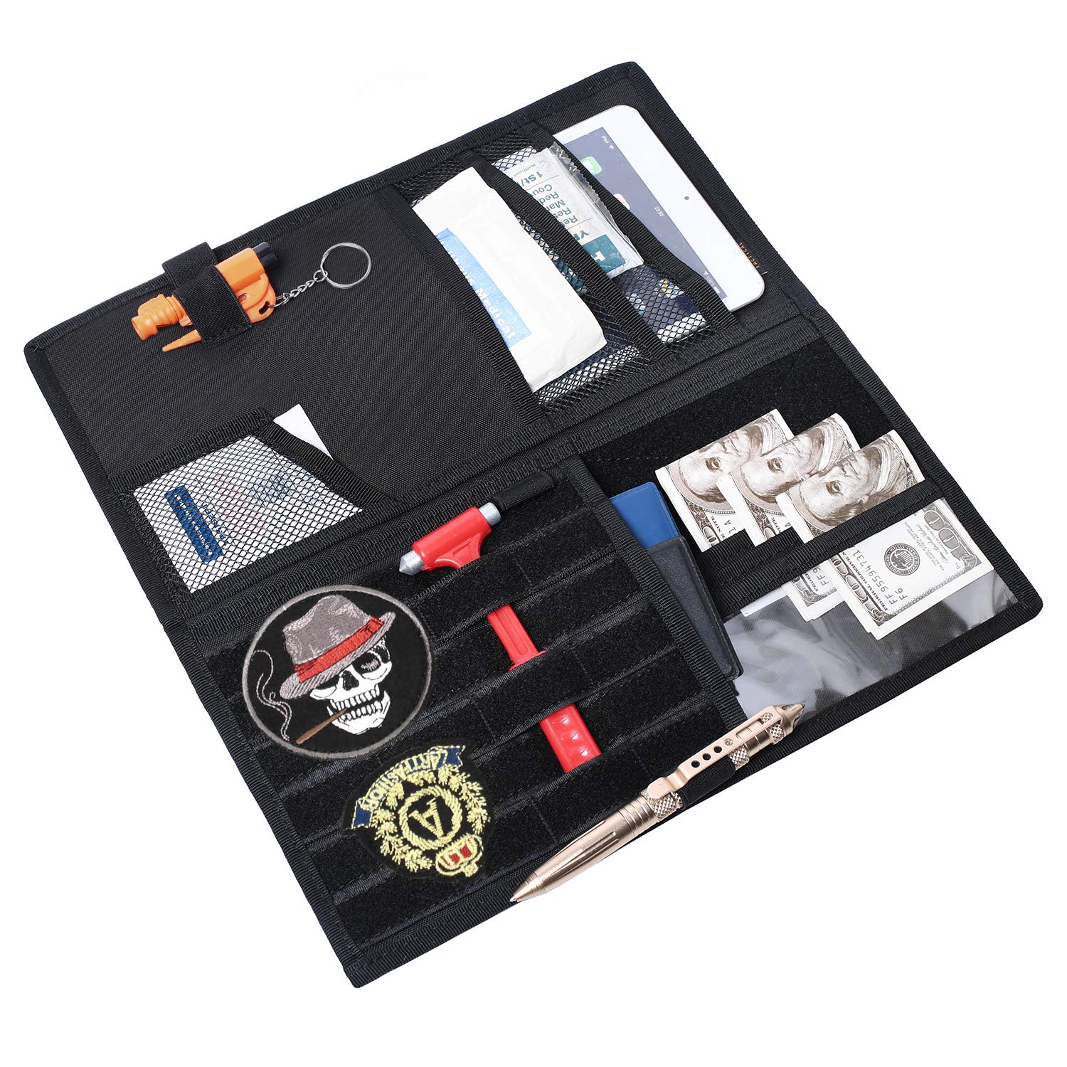 Tactical Molle Visor Panel Organizer Truck Large Vehicle Sun Visor