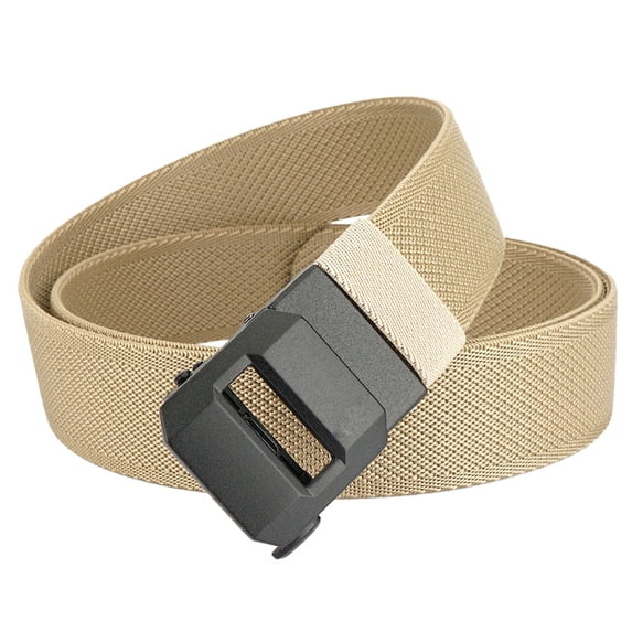 Tactical Nylon Belts for Men Casual Stretch Wide Belt for Hiking Rigger Work Simple Stylish Waistband Champagne One Size