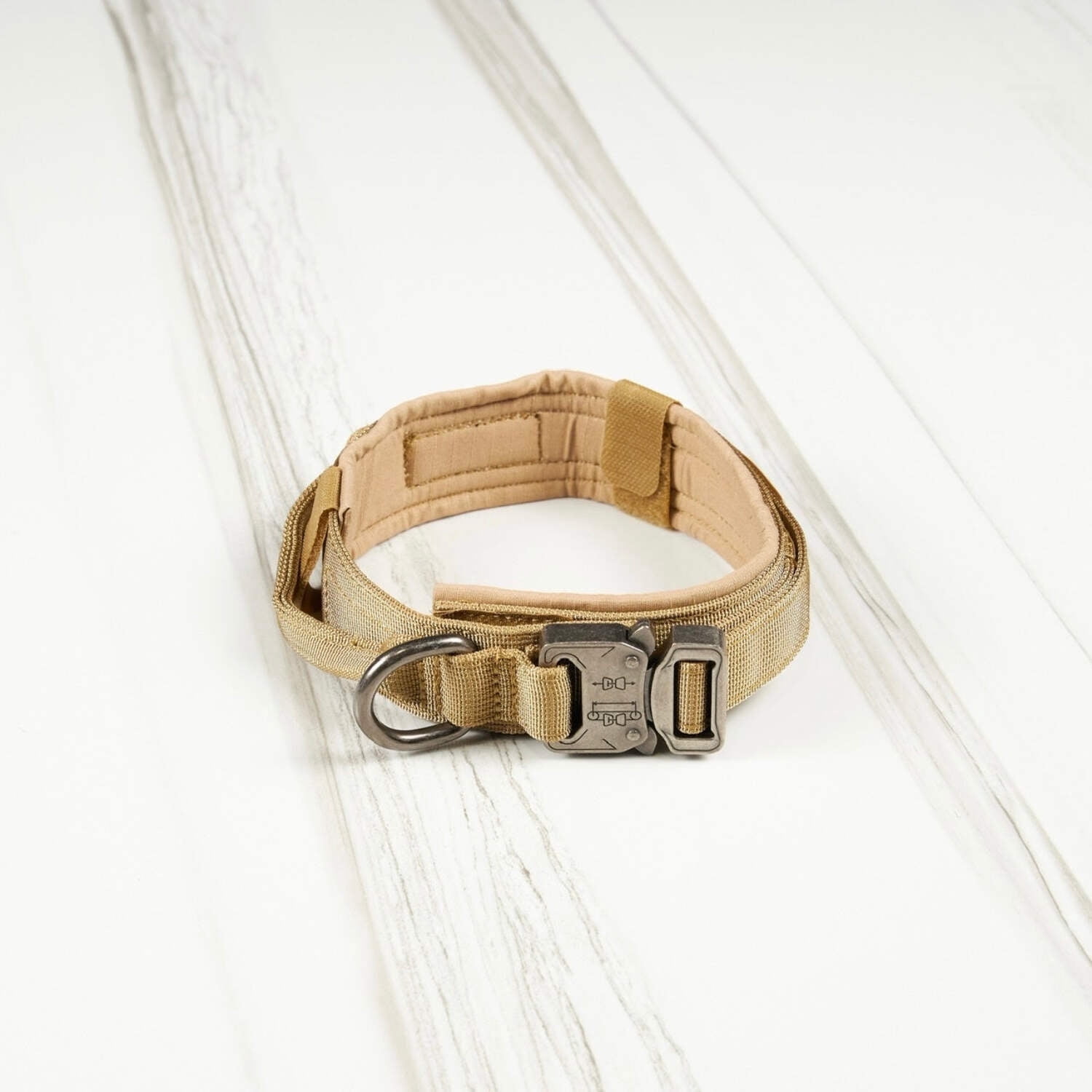 Tactical Nylon Dog Collar Khaki
