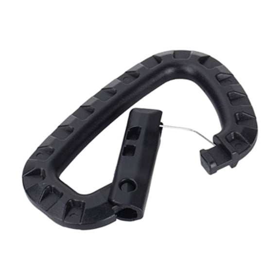 Tactical Outdoor D-Shape Carabiner, Lightweight Plastic-Steel Mountaineering Fast Hang Hook, 3.35 in / 85 mm