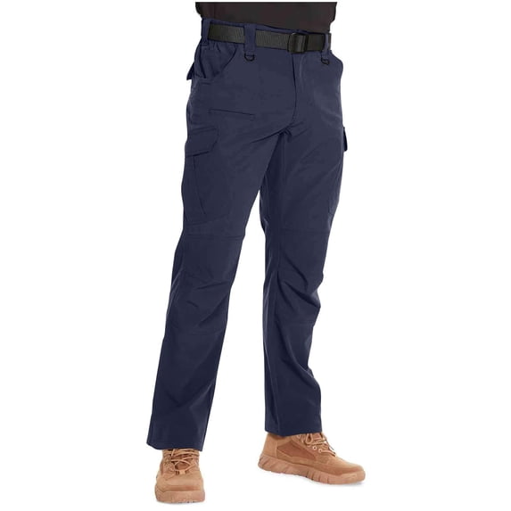 Tactical Pants For Men Water Resistant Ripstop Hiking Cargo Pants Lightweight Outdoor Work Trousers For Men Multi-Pocket