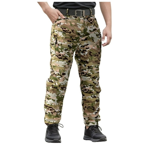 Tactical Pants For Men Ripstop Pants For Men Tactical Cargo Pants for Men Outdoor Waterproof Quick Dry Hiking Pants Baggy Ripstop Work Multi Pocket Overalls Pant