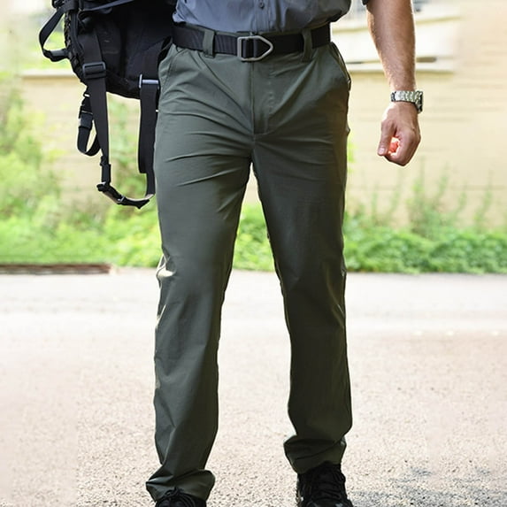 Tactical Pants for Men Water Resistant Hiking Cargo Pants with Elastic Waist Multi Pockets Stretch Waterproof Quick Dry Work Pants Relaxed Fit Available in Plus Size S-XXXXL