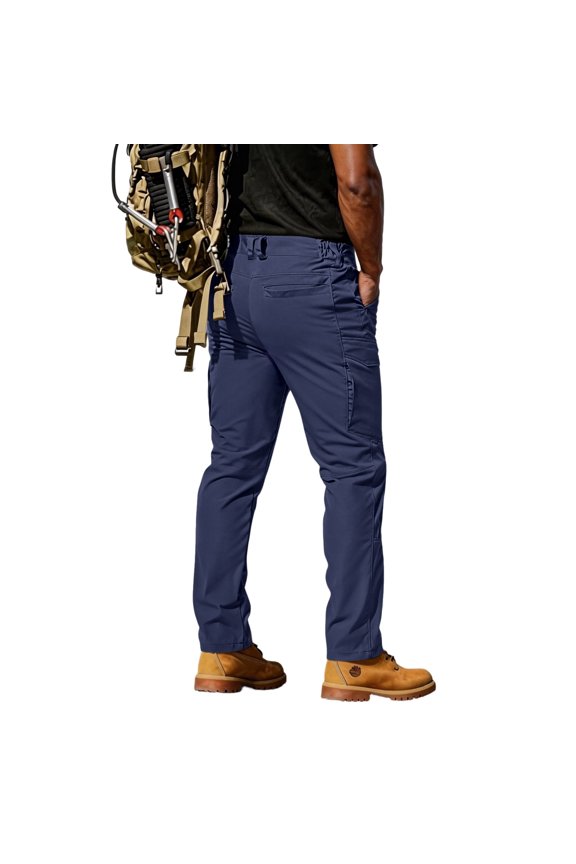 Tactical Pants for Men Cargo Work Pants Durable Ripstop with Pockets Outdoor Water Resistant Hiking Working Construction Pants Navy S
