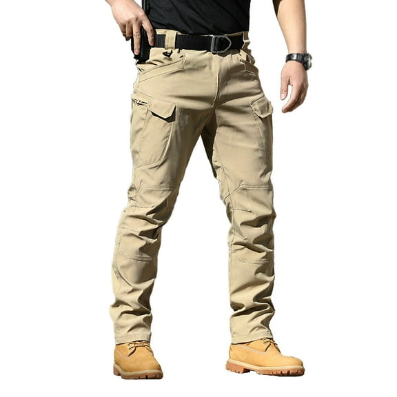 Tactical Pants for Men Water Resistant Slim Fit Hiking Pants Multi Pockets Ripstop Flex Baggy Camo Cargo Pants