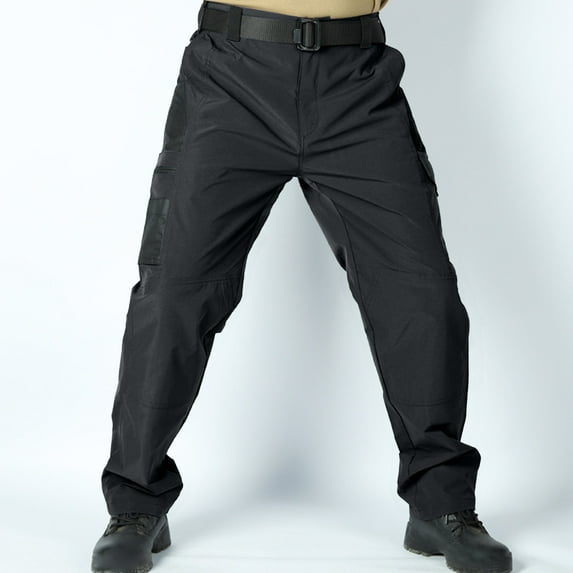 Tactical-Pants for Men Waterproof Windbreaker Cargo Pant with Pockets Mens Casual Color Block Breathable Elastic Waist Hiking Fishing Trousers