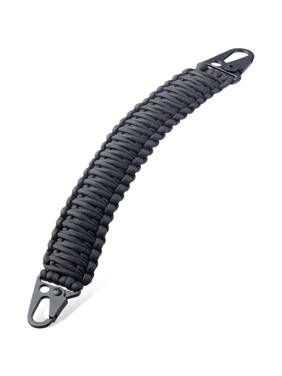 Tactical Paracord Handle9-core Weaving Paracord Strap for Bag Strap ReplacementMolle Attachment with Metal/Plastic Clips for Backpack Sling Bags Water Bottle Holder