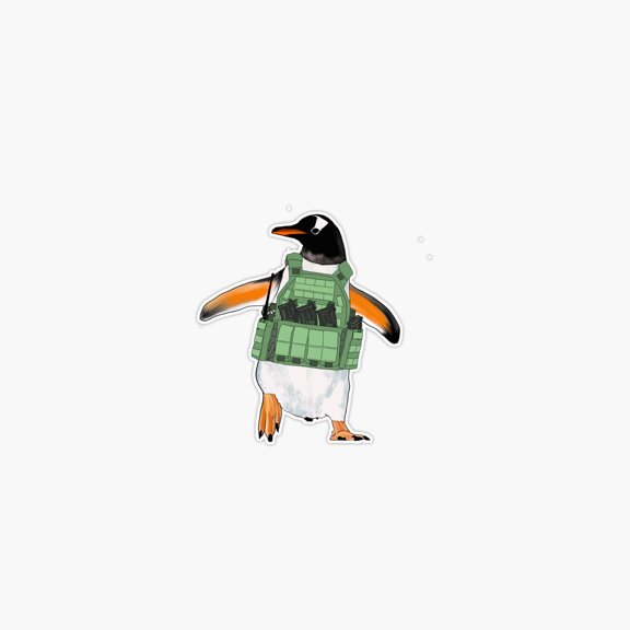 Tactical Penguin Vinyl Decal Sticker