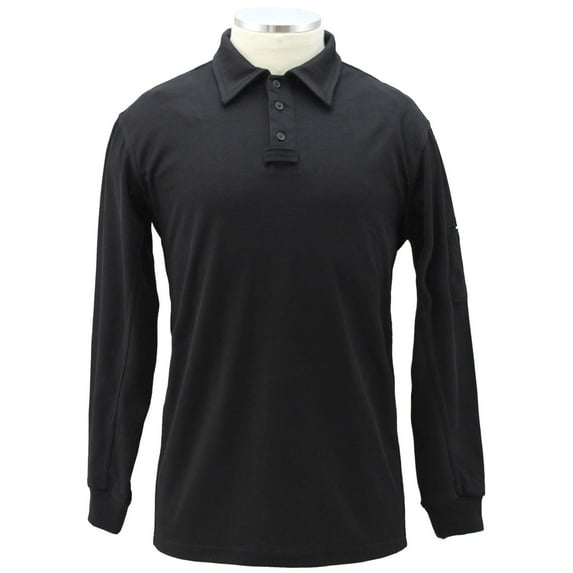 Tactical Performance Long Sleeves Polo Shirt - Black - 3XL