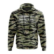 Musky Fishing Camouflage American Flag Muskie Hoodie 