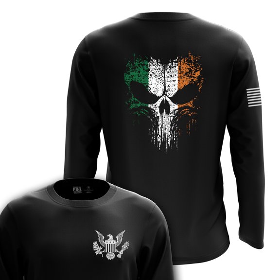Patriotic USA Flag Printed Long Sleeve Crew Neck | Decorated in The USA