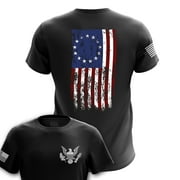Tactical Pro Supply Printed USA American Flag Short Sleeve Shirts for Men’s, Easy Care and Maintenance, & Made from Cotton Soft Fabric