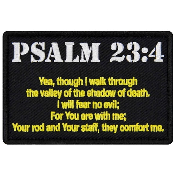 Tactical Psalm Patch Badge Morale Applique Embroidered Fastener Hook And Loop Emblem