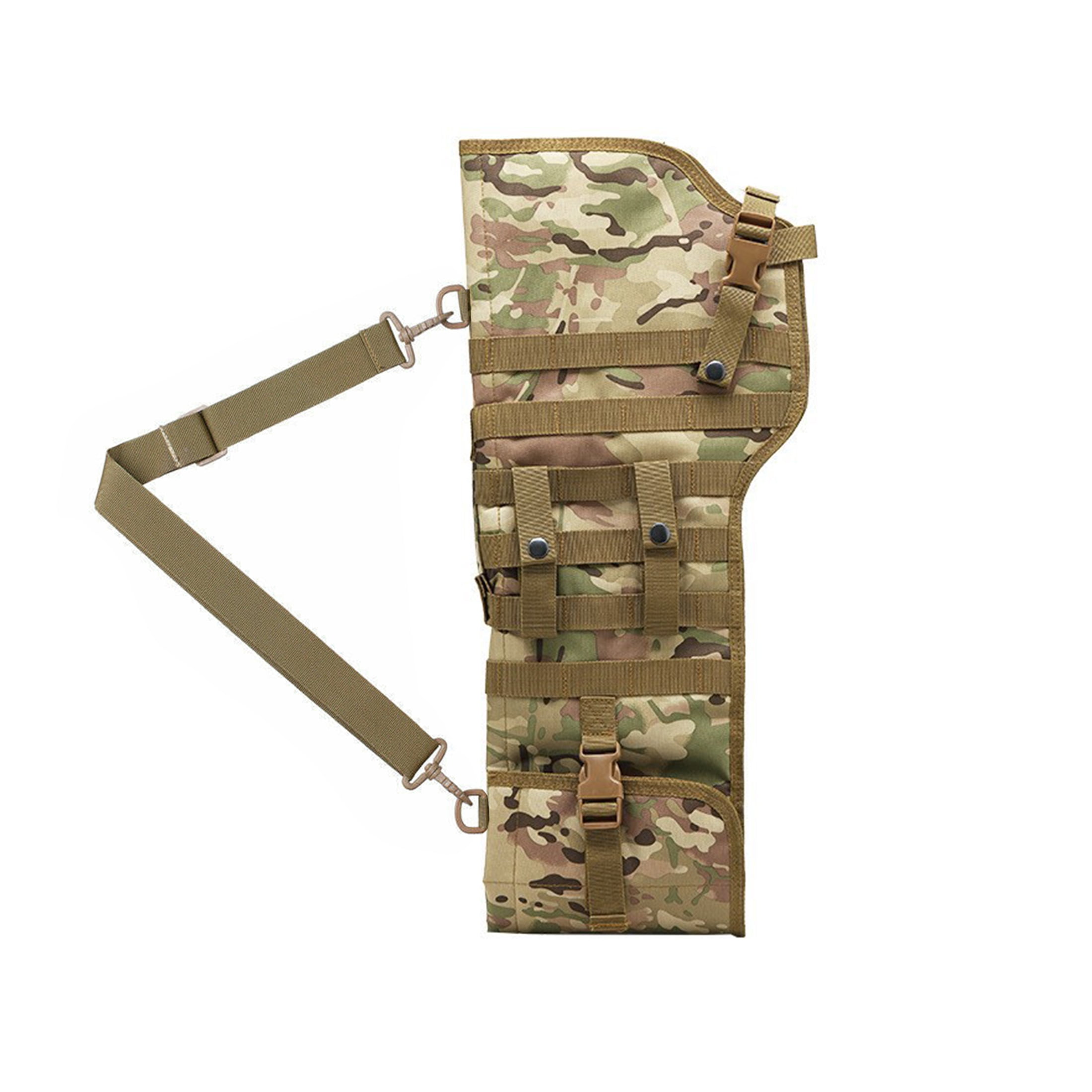 HWZ Tactical Shotgun Scabbard Holster - MOLLE Compatible Sling Case For Pistol Grip Breacher Shotguns