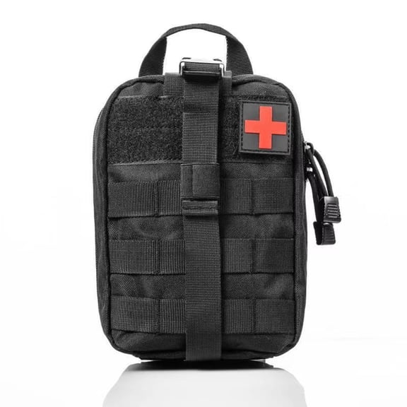 Tactical Rip-Away EMT Medical Pouch Molle Compatible First Aid Bag for Outdoor Hiking Travel(Black,One Size)