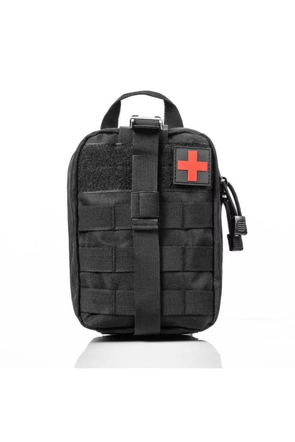 Tactical Rip-Away EMT Medical Pouch Molle Compatible First Aid Bag for Outdoor Hiking Travel(Black,One Size)