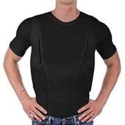 Tactical Shirt For Men, Tactical T Shirt With Dual Hidden Inner Pockets, Short Sleeve Crew Neck Tee For Everyday And Outdoor Wear