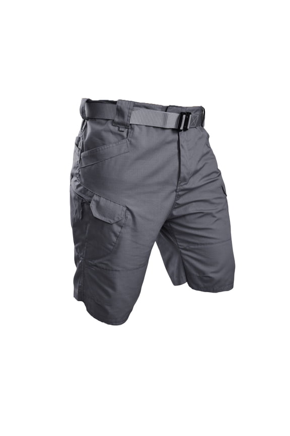 Tactical Shorts Men's Water-Resistant Outdoor Cargo Hiking Fishing Short Gray M