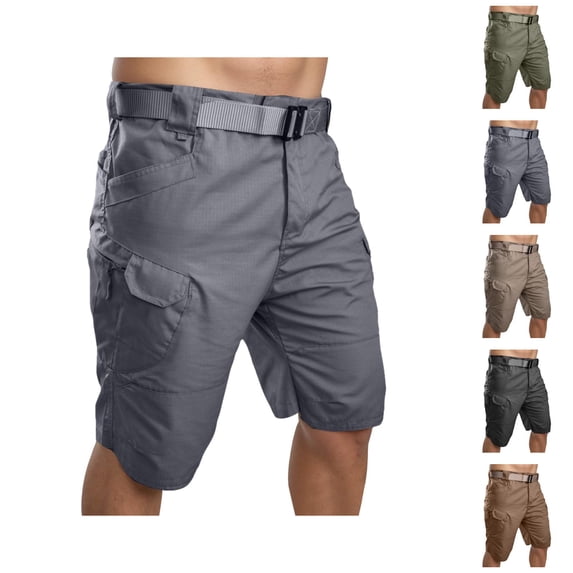 Shorts for Men Summer Casual Slim Fit Stretch Lightweight Outdoor Gym Cargo Shorts with Pockets