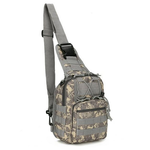 Tactical Shoulder Bag 800D Waterproof Oxford Small Chest Bag Outdoor Sports Sling Backpack for Hunting Hiking Camping (Color J)