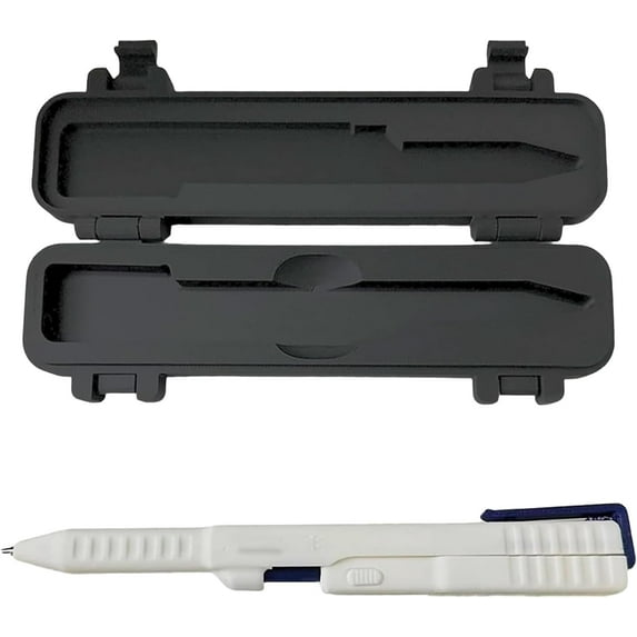 Tactical Slide Action Ballpoint Pen, 3D Printed Slide Action Pens EDC, Creative Novelty Writing Tool, Refillable Smooth Ink Pen, Fun Gifts for Tactical Gear Fans, Stationery Lovers (White)