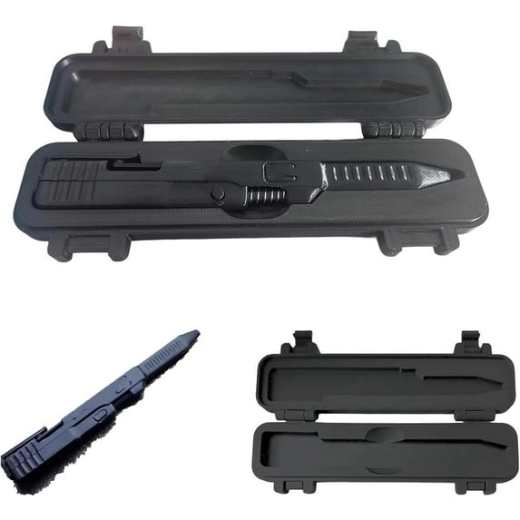 Tactical Slide Action Ballpoint Pen, 3D Printed Slide Action Pens EDC, Creative Novelty Writing Tool, Refillable Smooth Ink Pen, Fun Gifts for Tactical Gear Fans, Stationery Lovers (Black)