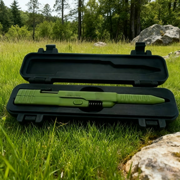 Tactical Slide Action Ballpoint Pen 3ml, Multifunction Writing Tool With Hidden Storage For Outdoor Survival Use