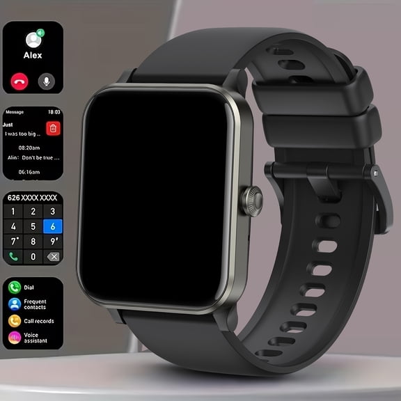 Tactical Smart Watch Men, 2.01" Full Touch Screen, Altimeter Barometer, 100+ Sports Modes, Fitness Tracker, Weather & Message Alert, Android iPhone Compatible