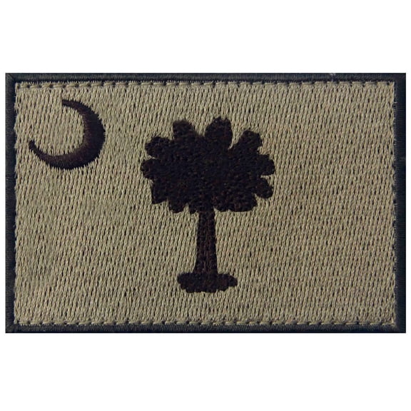 Tactical South Carolina State Flag Embroidered Sc Fastener Hook And Loop Patch
