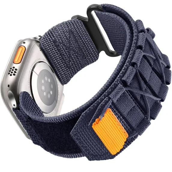 Tactical Strap for Apple Watch Band 49mm 45mm 44mm 41mm 40mm Nylon Alpine Trail Loop Bracelet for iWAtch Series Ultra 2 9 8 7 5 6 Se (Blue,38mm 40mm 41mm)