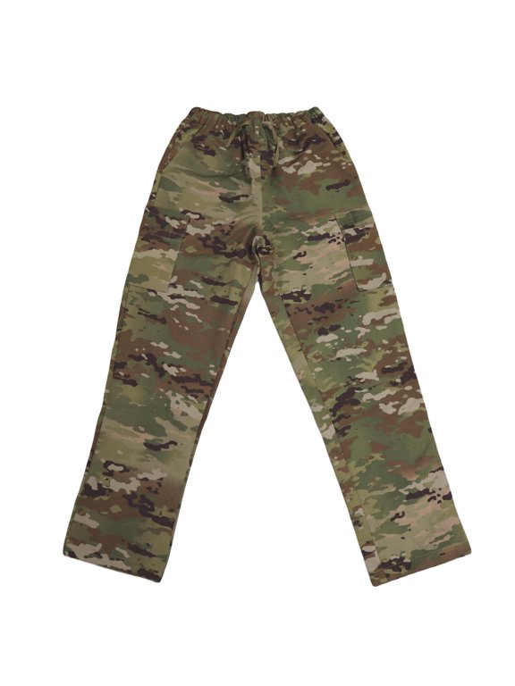 Surgical Scrub Pants, Nylon Cotton Ripstop, Cargo Pockets, Made in USA, OCP Scorpion, Size Small