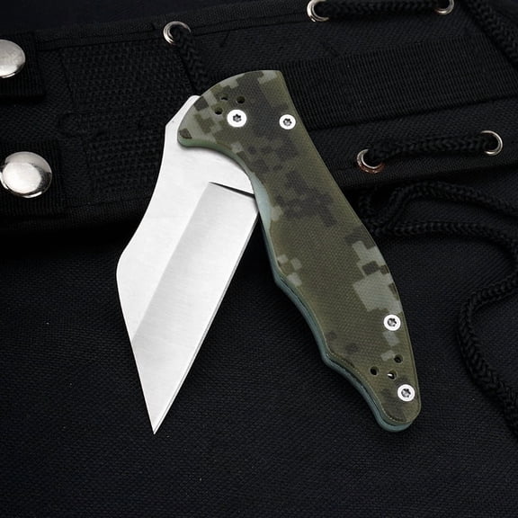 Tactical Survival Hunting Camping Pocket Folding Knife, Blade G10 Handle knives Outdoor EDC Tool
