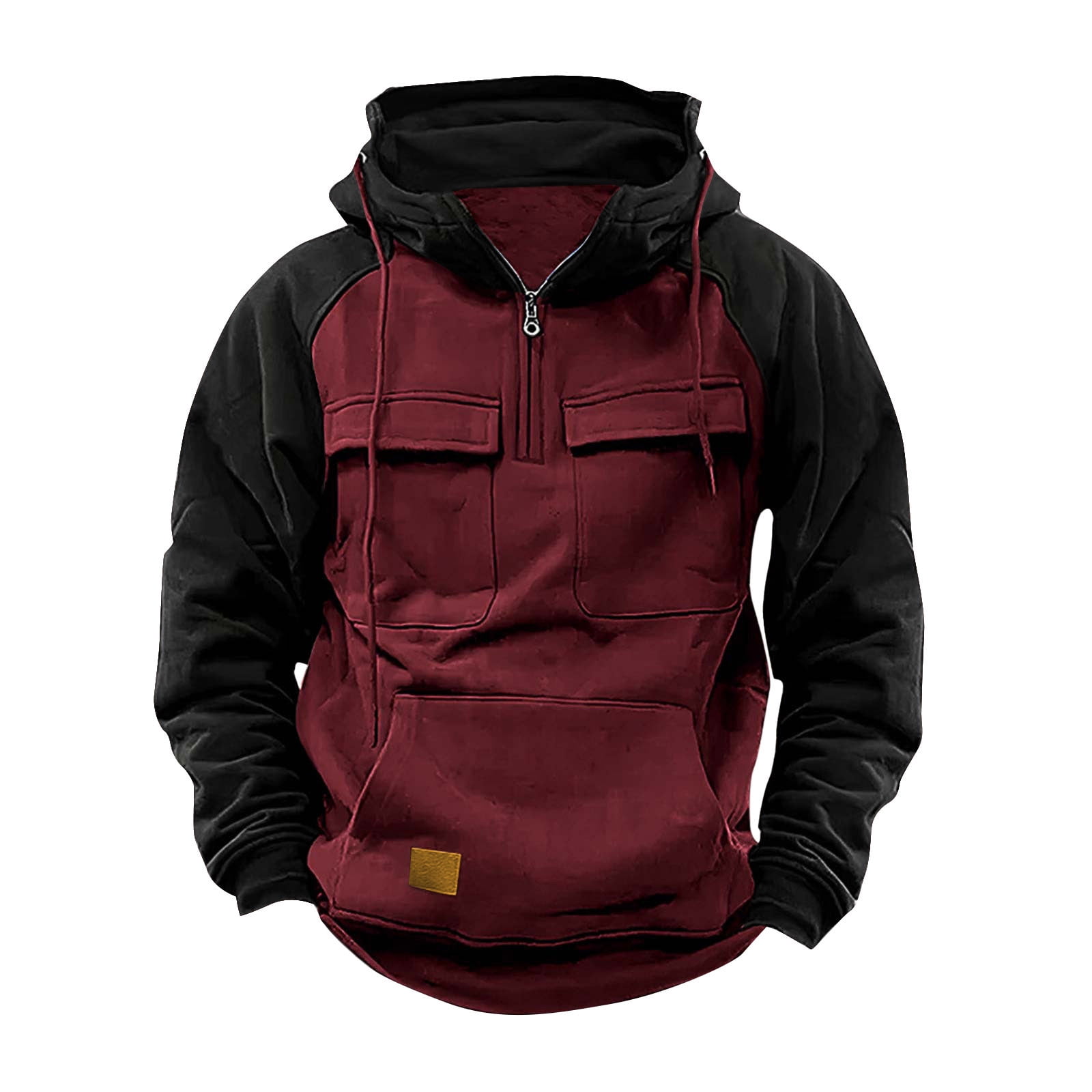 Men's Quarter Zip Tactical Hoodie Pullover Long Sleeve Casual Sweatshirt with Pockets main image 0