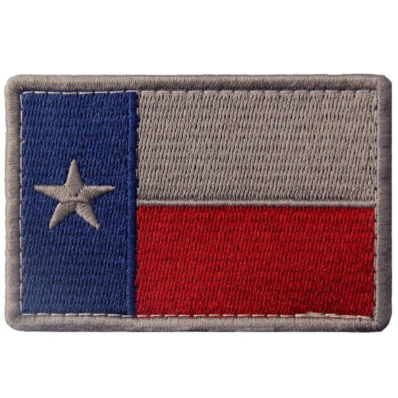 Tactical Texas Flag Patch Embroidered Morale Applique Fastener Hook And Loop Emblem