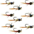 thumbnail image 1 of Tactical Tungsten Bead Head Copper John Euro Nymph Assortment Fly Fishing Flies - Collection of 9 Flies 3 Colors Hook Size 16, 1 of 7