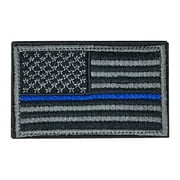 Tactical USA Flag Patch with Detachable Backing Aged Blue Line