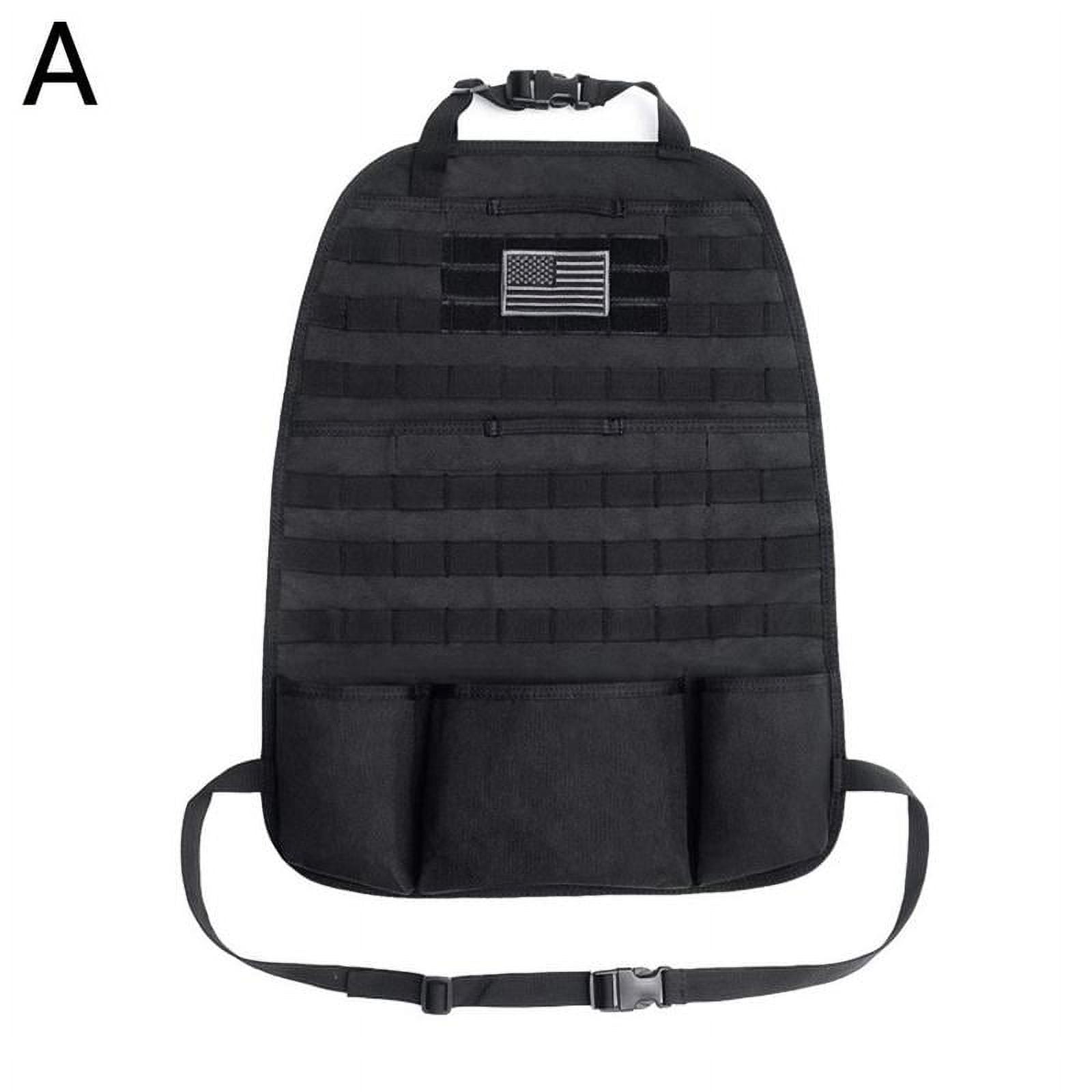 Tactical Vehicle MOLLE Panel Seat Back Cover Protector Organizer Bag Car N5M2