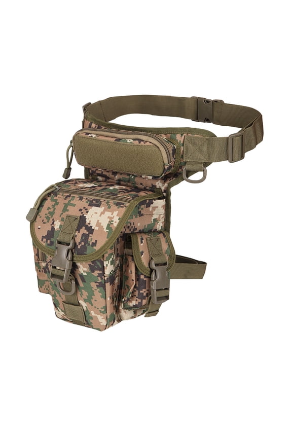Tactical Waist Pack under $5! Xqxayjr Tactical Waist Pack Leg Bag, Waterproof Molle Hiking Hunting Pack, Outdoor Cycling Camping Fanny Pack, Multi Pocket Travel Belt Bag