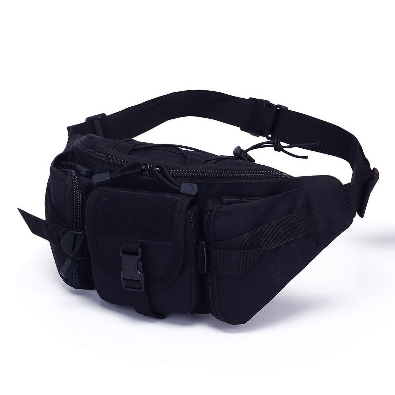 Tactical Waist Pack Fanny Pack - MOLLE Webbing, 900D Nylon, Adjustable Strap For Running & Hiking