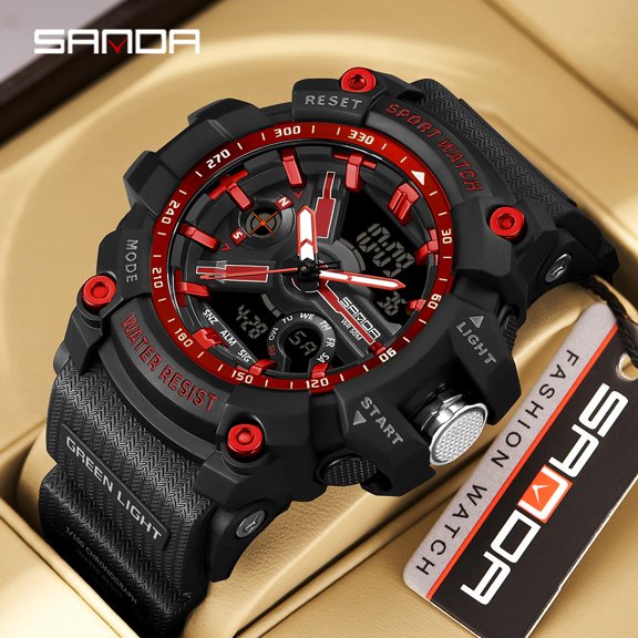 Tactical Watch for Men - Multifunction Digital Watch for Hiking, Fishing, Hunting, Running, Water Resistant with Night Light