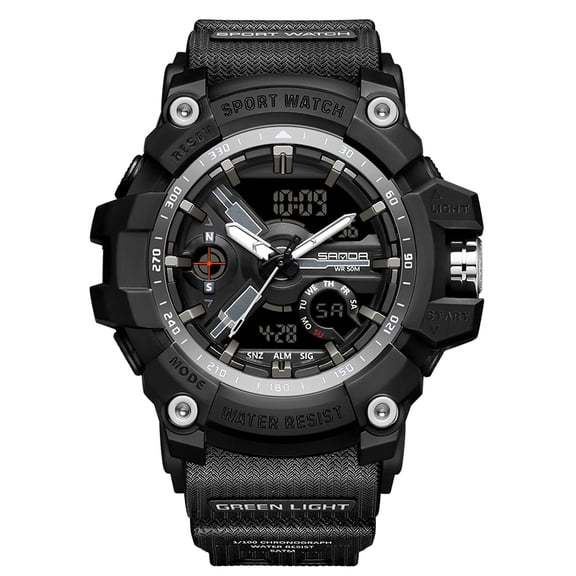 Tactical Watch for Men - Multifunction Digital Watch for Hiking, Fishing, Hunting, Running, Water Resistant with Night Light