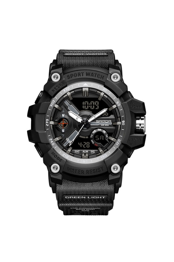 Tactical Watch for Men - Multifunction Digital Watch for Hiking, Fishing, Hunting, Running, Water Resistant with Night Light