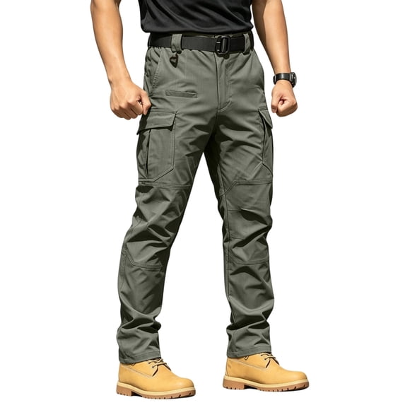 Tactical Waterproof Hiking Cargo Pants for Men Stretch Fall Outdoor Army Green XL