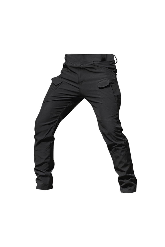 Tactical Waterproof Pants, Flex Camo Cargo Pants for Men, Mens Tactical Hiking Pants Black 2XL