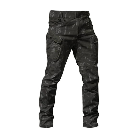 Tactical Waterproof Pants, Flex Camo Cargo Pants for Men, Mens Tactical Hiking Pants Snake Pattern 2XL